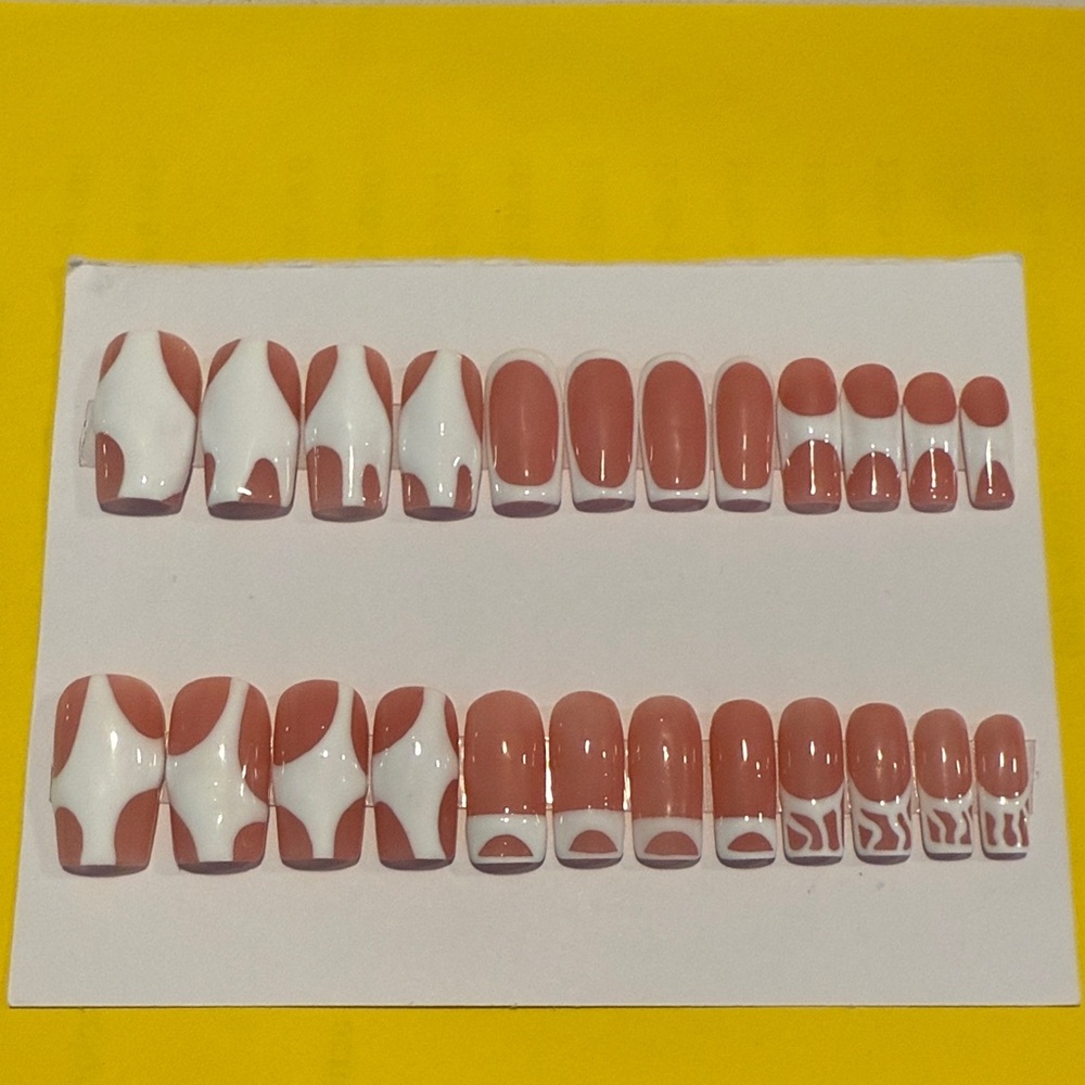 Abstract Press on Nails with Prep Kit